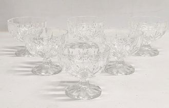 A set of 6 ornate vintage dessert glasses. 9.5cm