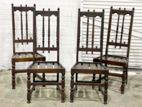 4 Ercol dining chairs.
