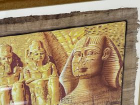 A large Egyptian papyrus picture. 142x84cm