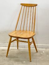 An Ercol blonde elm Windsor dining chair.