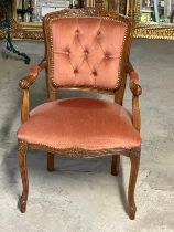 A French style bedroom chair.
