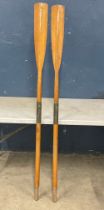 A pair of wooden oars 180cm