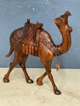 A large wooden camel. 37x41cm