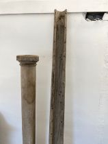 2 large 19th century pillars. Largest 228cm