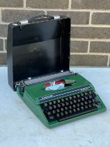 A vintage Silver-Reed type writer.