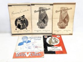A collection of Boxing programmes, 1940s/50s