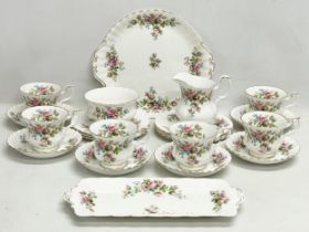 A 22 piece Royal Albert ‘Moss Rose’ tea set.