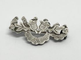 An early 20th century silver brooch. 1902, Chester. 2.16 grams.