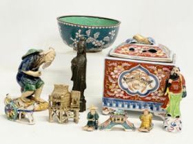 A collection of 19th and 20th century Chinese porcelain etc. an early 20th century incense burner