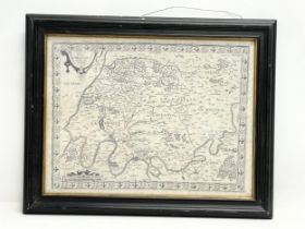 A reproduction French map. 59x46.5cm