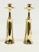 A pair of Danish Mid Century candlesticks designed by Jens Harald Quistgaard for Dansk Design.