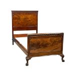 A pair of excellent quality late 19th/early 20th century mahogany 18th century style single beds