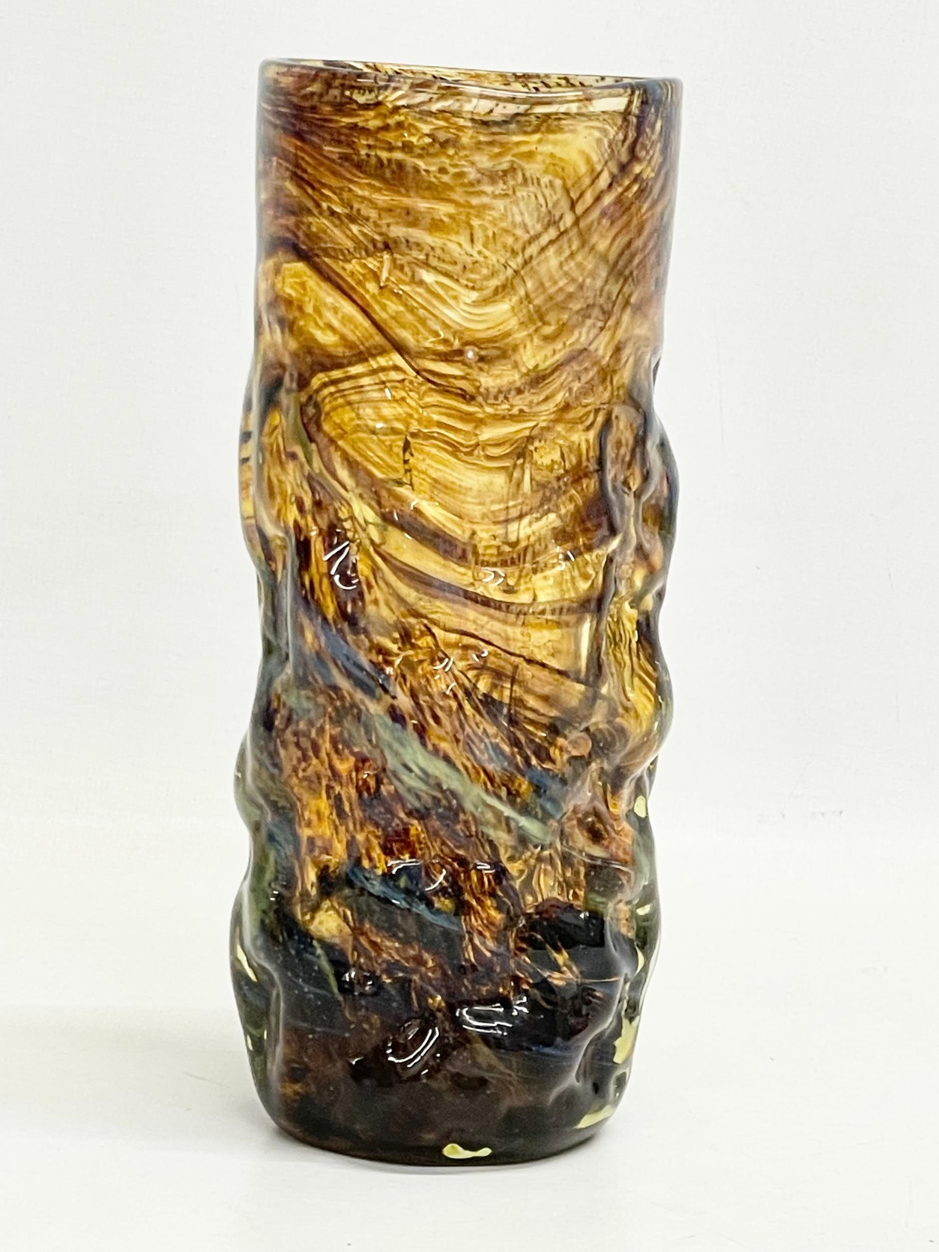 A vintage Mdina ‘Tortoiseshell’ Art Glass vase. 20.5cm