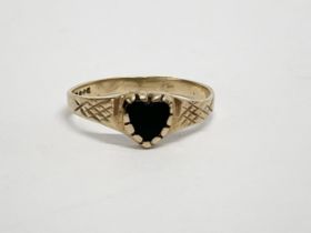 A 9ct gold ladies ring. 1g