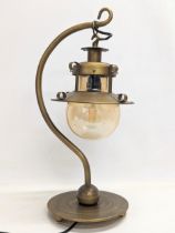 A ship's style lantern desk lamp. 53cm