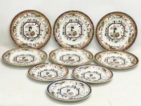 A collection of 19th century Ashworth Real Ironstone China dinnerware. Circa 1862-1890. 6 dinner