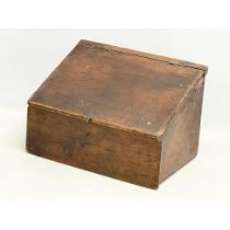 A late 19th century pine box for hymn numbers. 29x20x19cm