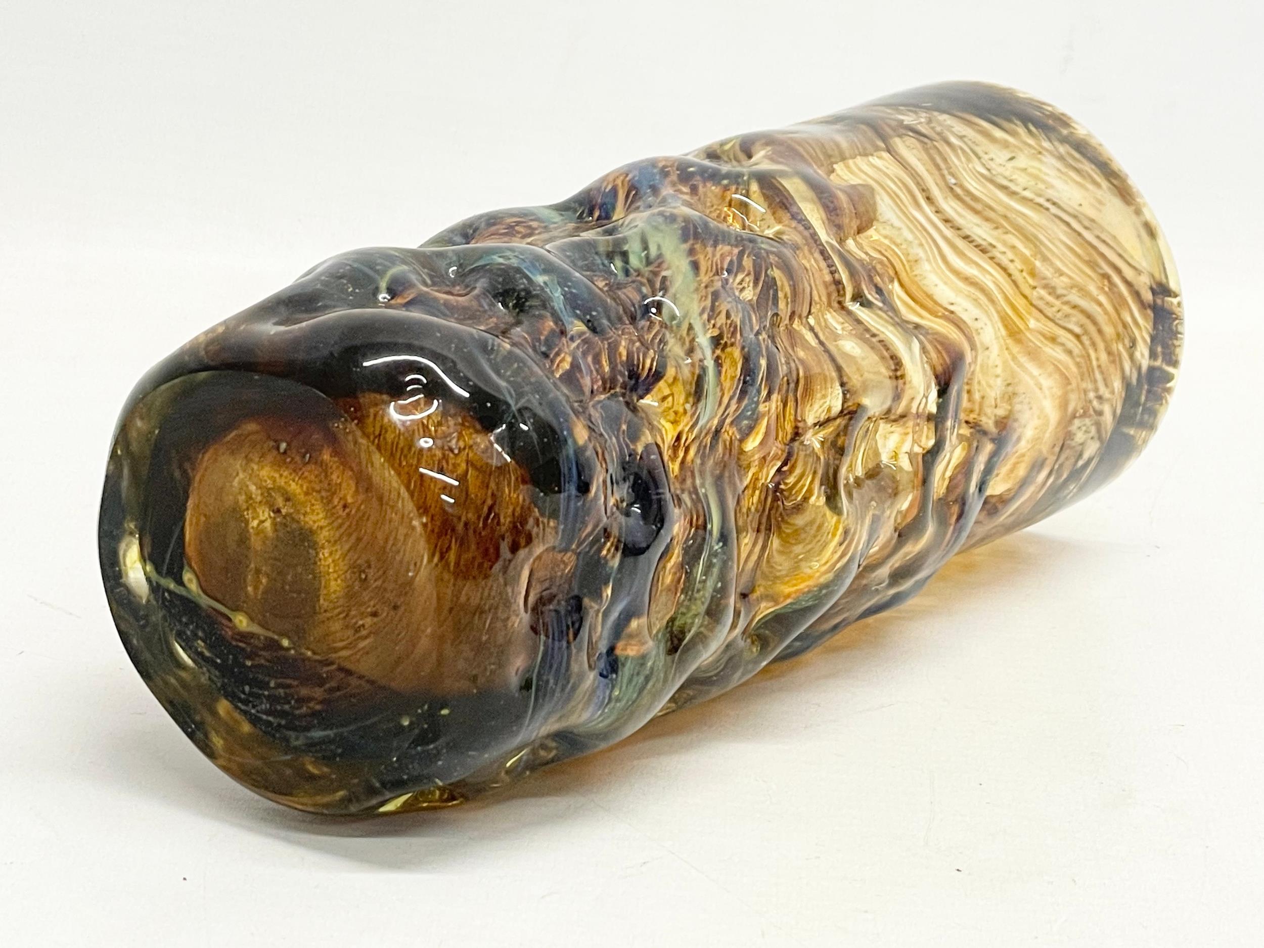 A vintage Mdina ‘Tortoiseshell’ Art Glass vase. 20.5cm - Image 3 of 3
