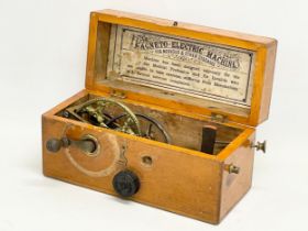 A late 19th century Medical Magneto Electric Machine. 22x10x11cm