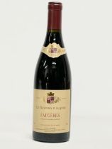 A bottle of Les Bastides D’Alquier Faugères wine. 750ml.