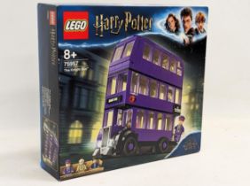 An unopened Lego Harry Potter model of The Knight Bus including Harry Potter, Ernie Prang, and