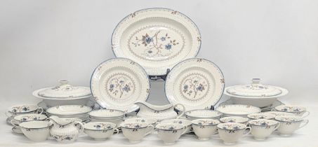 A 69 piece Royal Doulton 'Old Colony' dinner and tea set. Including 2 tureens, soup bowls, dinner