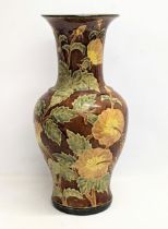 A large vintage glazed Chinese vase. 55cm