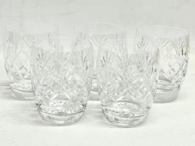 5 crystal whisky glasses and matching jug.