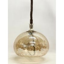 An Italian Mid Century ceiling light by Rolly. 65cm including chain. Shade measure 34x26cm