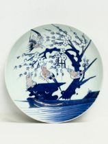 A large mid 18th century Chinese bowl with birds in flight design. 27x5cm