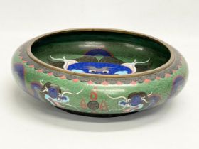 A large early 20th century Chinese Cloisonné enamel bowl. 30x9cm