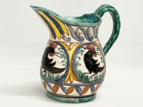 A vintage Italian Majolica pitcher. 21x19cm