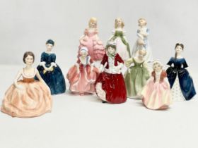 A collection of 9 small Royal Doulton figurines and a Staffordshire Francesca ‘Francis’ figurine.