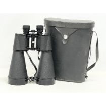 A pair of large Hilkinson Saturn binoculars in case.