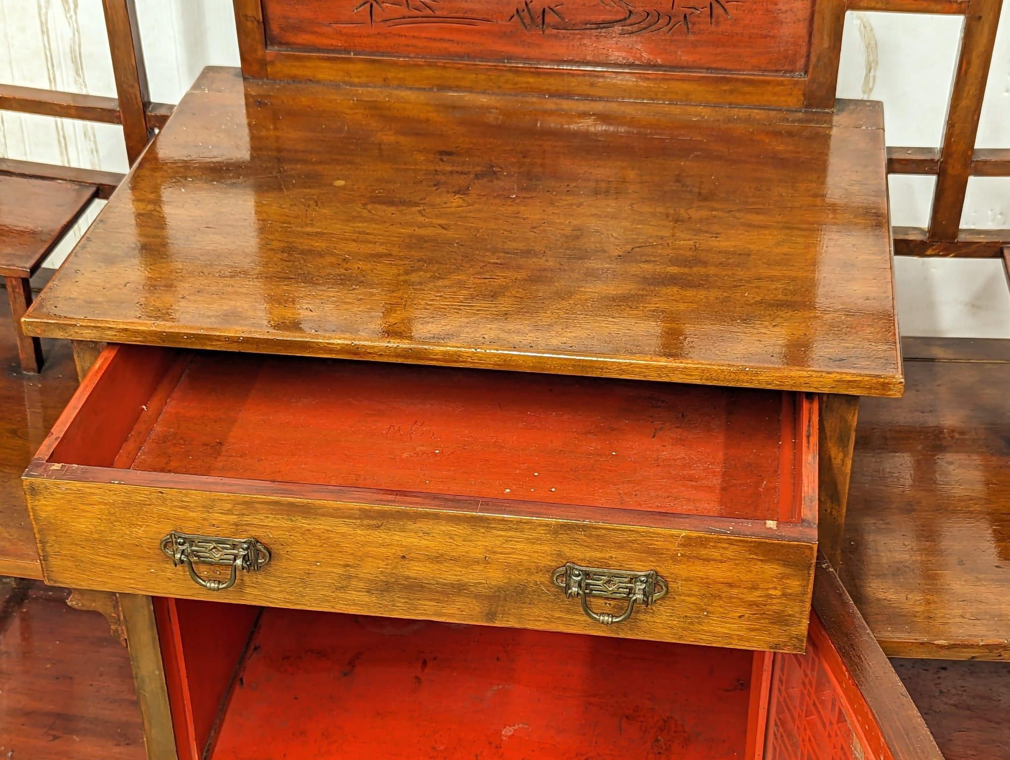 A late 19th / early 20th century Japanese style side cabinet. 116x40x144cm - Image 7 of 7