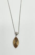 A silver chain and pendant. 5.06 grams.