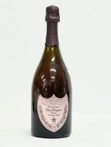 A bottle of Dom Perignon Rosé 2000 champagne. 750ml.