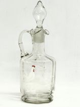 A Victorian glass carafe decanter. 28cm