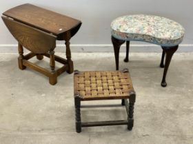 A sundry lot of vintage furniture.