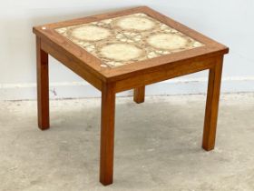 A Danish Mid Century teak end table. 52x52x42cm