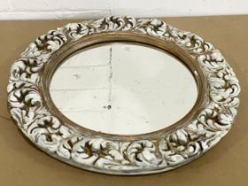 A vintage ornate gilt framed mirror. 46cm
