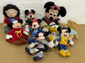 A quantity of Disney soft toys