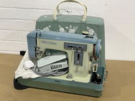 A vintage Brother sewing machine.