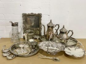 A collection of silver plate.
