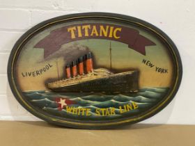 A Titanic wall plaque. 60x40cm