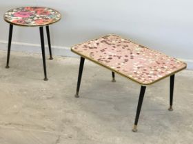 A 1960’s Mid Century coffee table and other. 61.5x38.5x33.5cm