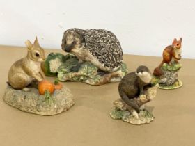 3 Border Fine Arts animal ornaments. Largest 13cm