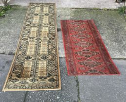 2 vintage Middle Eastern style runners. 85.5x346cm