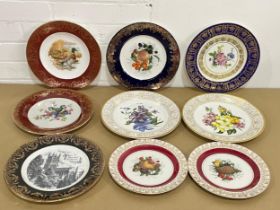 A collection of decorative cabinet plates. 27cm