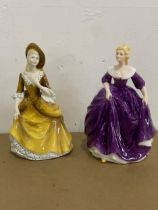 A Royal Doulton figurine and a Royale Country figurine. 21cm